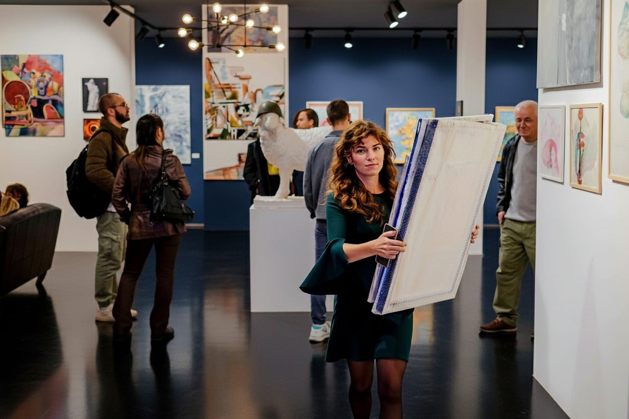 Látogatók a vásáron